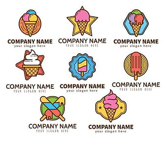Ice cream shop logo eps svg vector