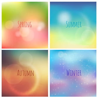 Creative fantasy background vector material Four Seasons ai