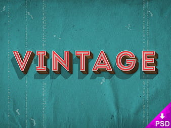 Retro Text Style psd vector