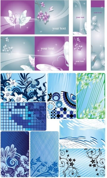 Flower pattern background vector eps