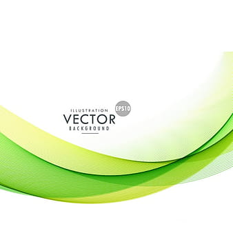 Green wavy background eps vector
