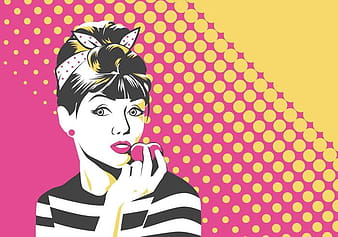 Woman Pop Art Vector Illustration svg eps
