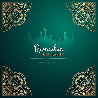 Ramadan kareem greeting card design with mandala eps vector