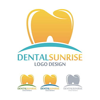 Dental sunrise logos vector material  ai