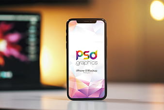 Beautiful iPhone X Mockup PSD psd vector