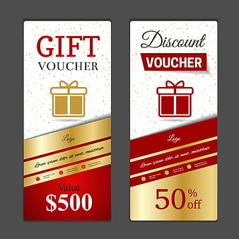 Gift voucher vertical card template vector 10 eps