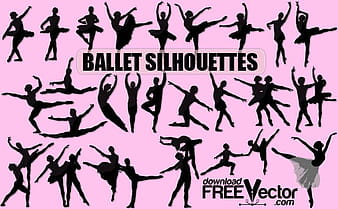 25 Ballet dancers eps ai svg vector