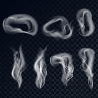 Realistic smoke illustration design vector  ai