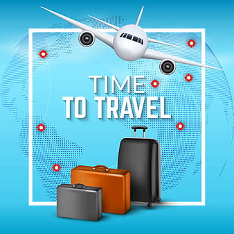 Plane travel world vector eps