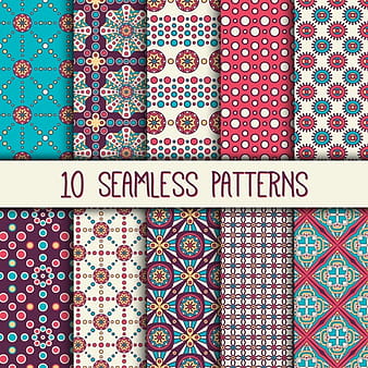 Boho style patterns collection eps vector