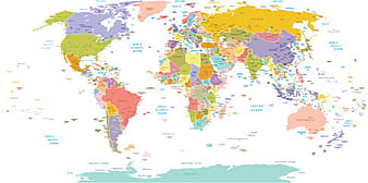 Creative colored world map vector eps