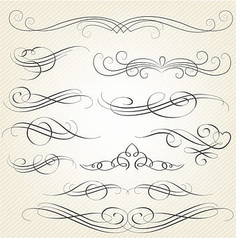 Remolinos de caligrafía ai eps