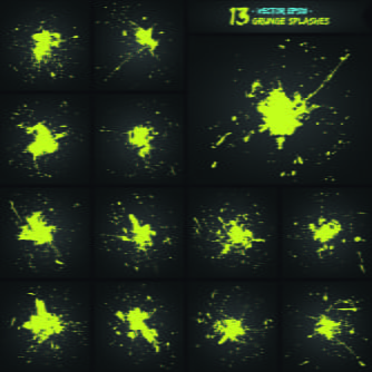 Grunge splasher objects vector eps