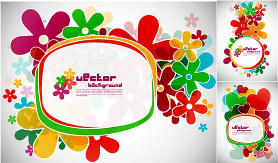 Flower frames vector eps