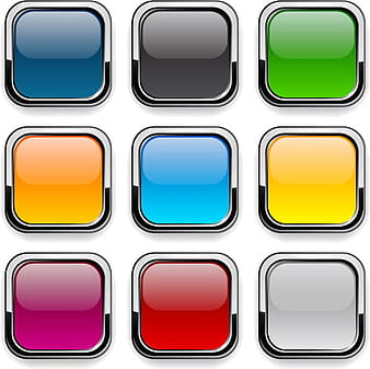 App button icons colored vector set eps