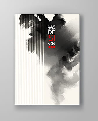 Vector de portada de folleto y volante de tinta acuarela 23 eps