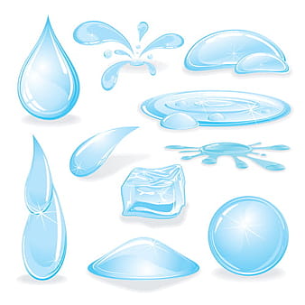 Different shapes water drop creative design  eps vector