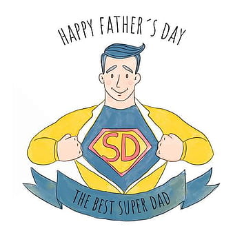 Cute Super Dad With Rainbow svg ai eps vector