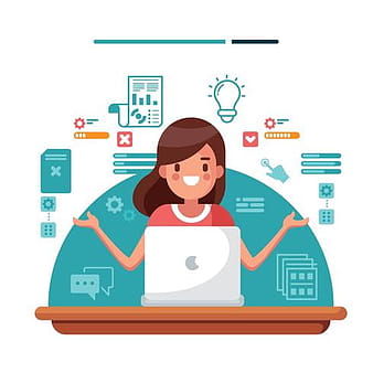 Female Developer svg ai vector