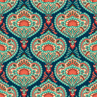 Ornate paisley pattern seamless vector material  eps