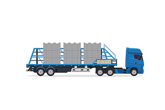 Cartoon Industrial trailer truck vector eps