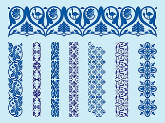 Vintage Borders Set ai vector
