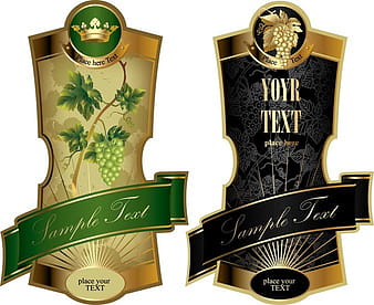 Etiqueta de vino elegante eps