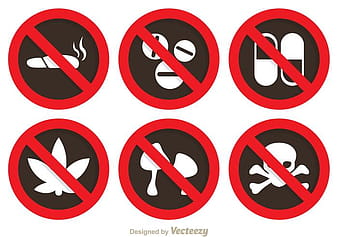 No Drugs Sign eps vector