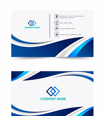 Plantillas de tarjetas de visita decoración moderna azul blanco remolino eps ai
