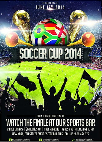soccer cup 2014 psd vector