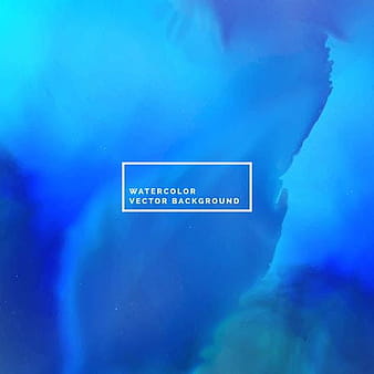 Fondo de acuarela de tinta azul abstracta eps