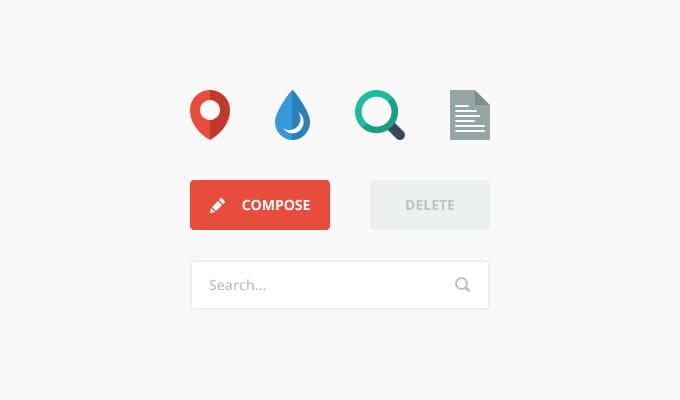Flat Elements psd vector