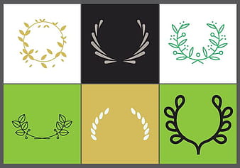 Olive Wreath Vector Set 2 ai