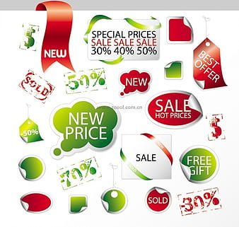 Sales promotion tag vector eps