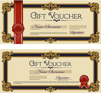 Gift voucher vintage styles vectors  eps