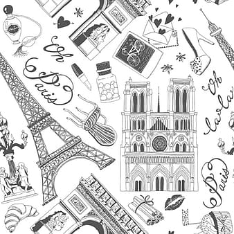 Fashion paris seamless pattern vectors  eps