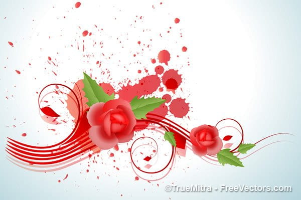 Vector Flower Elements Background ai