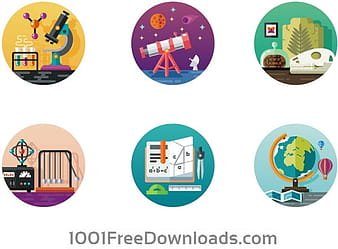 Science icon pack eps vector