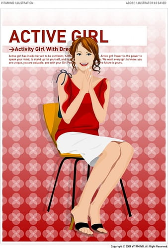 South korea beautiful girl vector ai