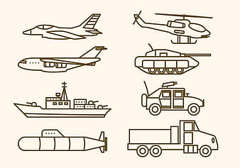 Flat Military Weapon Vectors eps ai svg