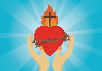Free Sacred Heart Illustration eps svg vector