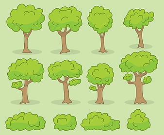 Cartoon Trees ai vector