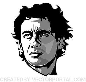 formula 1 legend ayrton senna vector eps ai