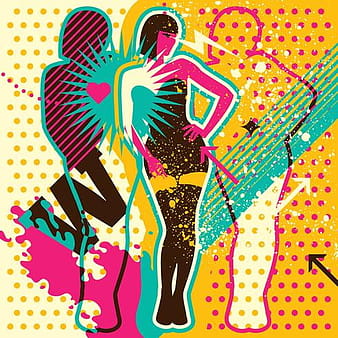 woman pop art ai svg vector