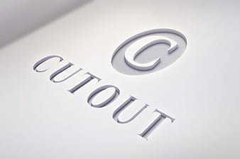 Cutout Logo MockUp psd vector