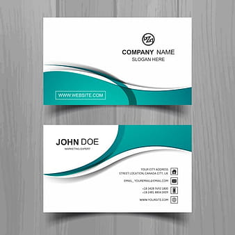 Modern wavy business card eps vector