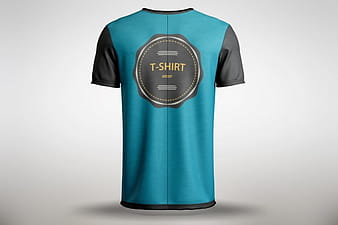 Blue t-shirt mock up psd vector