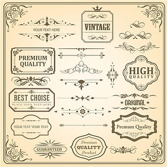 Etiquetas y adornos vintage eps ai