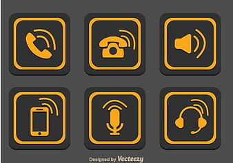 Call Us Rounded Square Buttons eps vector