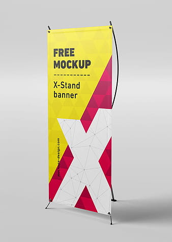 Free X-Stand Banners Mockup psd vector